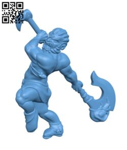 Human Barbarian H002565 file stl free download 3D Model for CNC and 3d printer