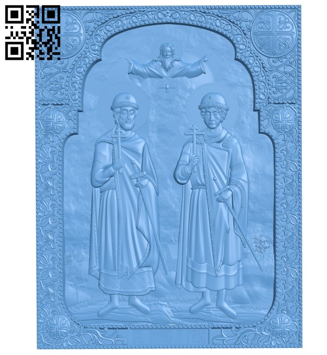 Icon Boris and Gleb A006726 download free stl files 3d model for CNC wood carving
