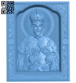 Icon Nicholas II A006723 download free stl files 3d model for CNC wood carving