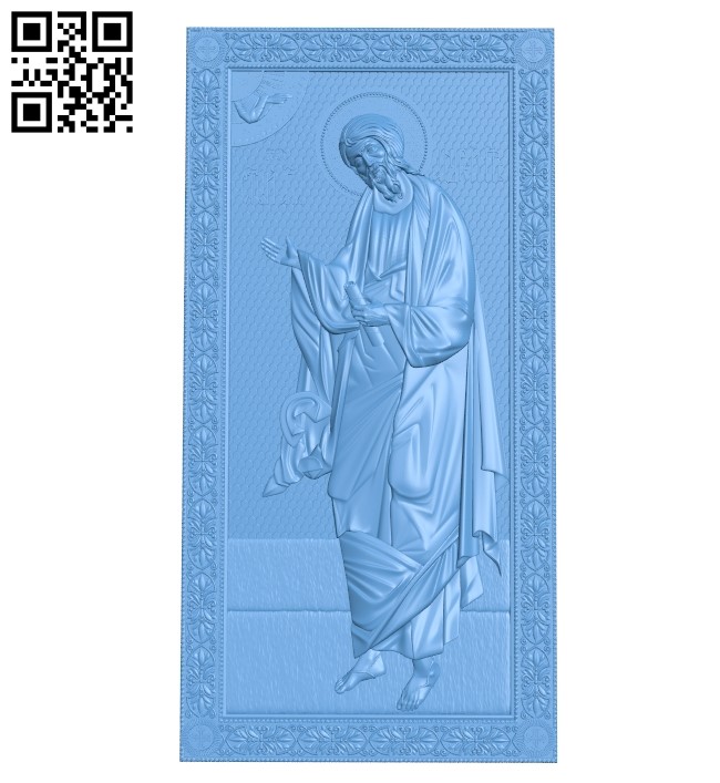 Icon St. Andrew the First-Called A006728 download free stl files 3d model for CNC wood carving