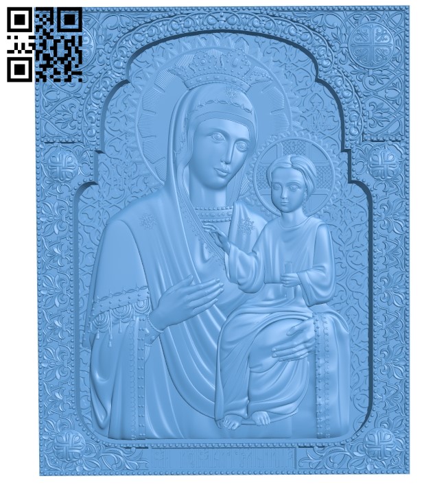 Icon of the Mother of God the Redeemer A006725 download free stl files 3d model for CNC wood carving