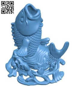 Japanese porcelain carp H002805 file stl free download 3D Model for CNC and 3d printer