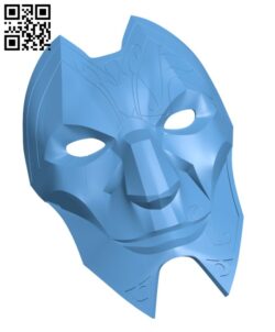 Jhin’s Mask from League of Legends H002440 file stl free download 3D Model for CNC and 3d printer