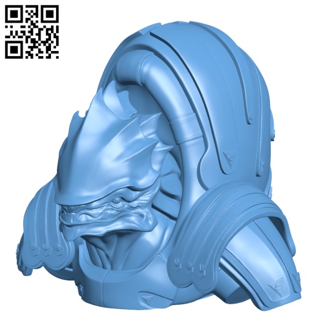 Krogan bust - Mass effect H002684 file stl free download 3D Model for CNC and 3d printer