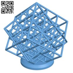 Lattice cube H002444 file stl free download 3D Model for CNC and 3d printer