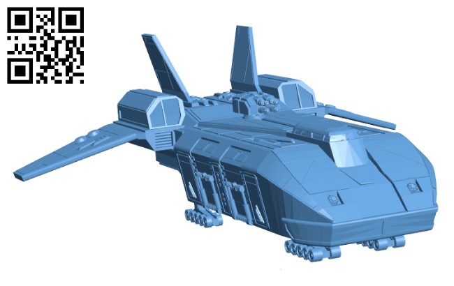 Leopard Dropship for tabletop H002445 file stl free download 3D Model for CNC and 3d printer