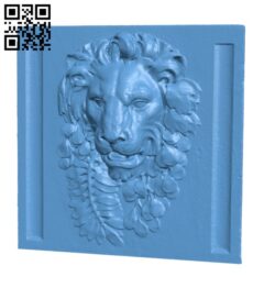 Lion head relief H002624 file stl free download 3D Model for CNC and 3d printer