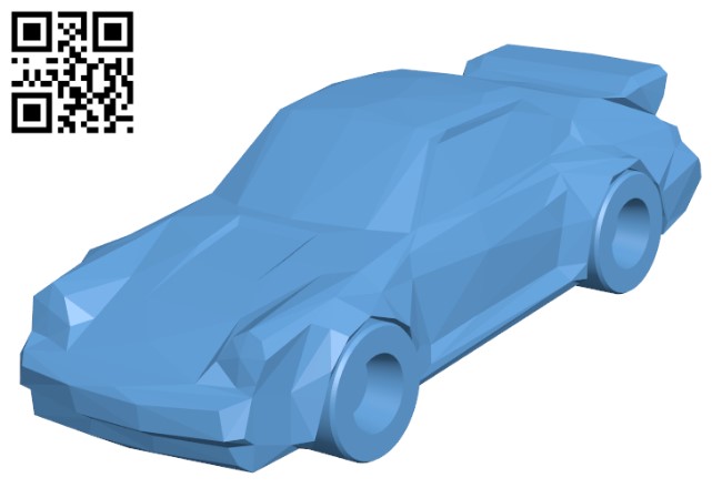 Low-Poly 911 Turbo H003241 file stl free download 3D Model for CNC and 3d printer