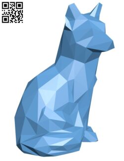 Low Poly Fox H003240 file stl free download 3D Model for CNC and 3d printer