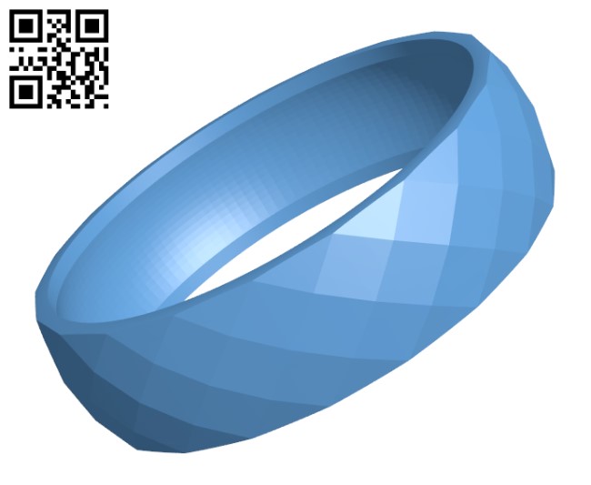 Low poly ring H002739 file stl free download 3D Model for CNC and 3d printer