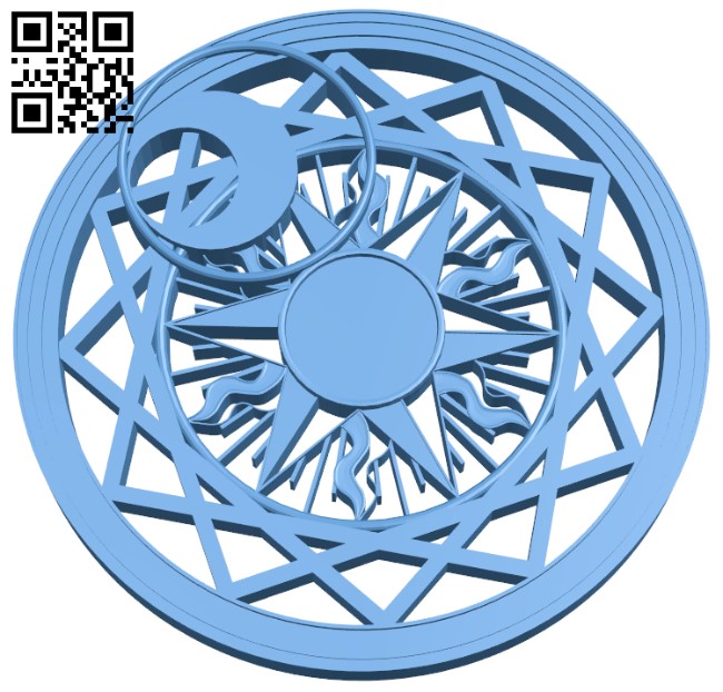 Magic circle necklace H003110 file stl free download 3D Model for CNC and 3d printer