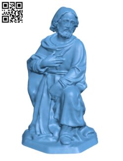 Mary and Joseph from a representation of the holy family H002571 file stl free download 3D Model for CNC and 3d printer