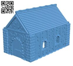 Medieval Cottage H002448 file stl free download 3D Model for CNC and 3d printer