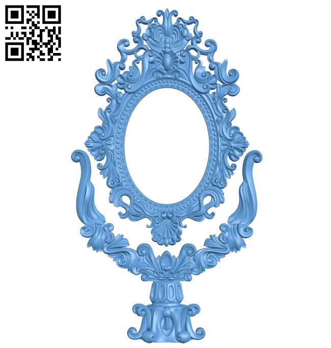 Mirror frame pattern A006760 download free stl files 3d model for CNC wood carving