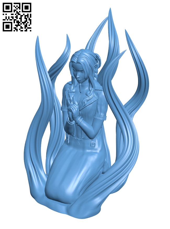 Miss Aerith H002454 file stl free download 3D Model for CNC and 3d printer