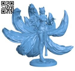 Miss Ahri – League of Legends H002628 file stl free download 3D Model for CNC and 3d printer