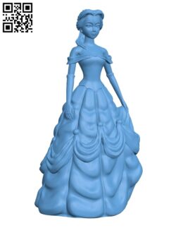 Miss Belle – Beauty and the Beast H002381 file stl free download 3D Model for CNC and 3d printer