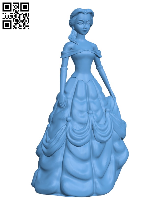 Miss Belle - Beauty and the Beast H002381 file stl free download 3D Model for CNC and 3d printer