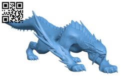 Monster hunter – Barioth H002629 file stl free download 3D Model for CNC and 3d printer