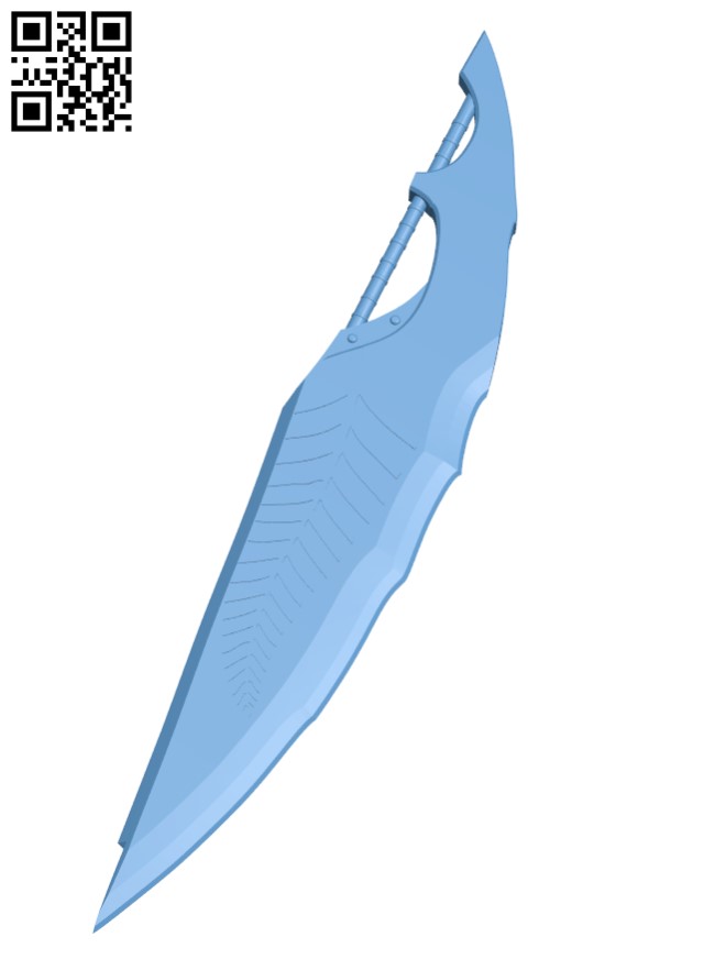 Monster hunter petrified blade H002814 file stl free download 3D Model for CNC and 3d printer