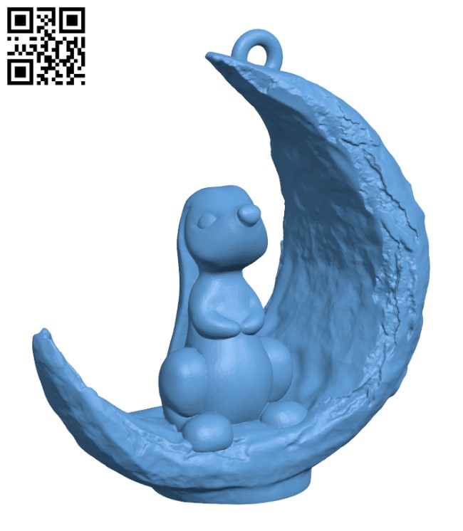 Moon Bunny H003035 file stl free download 3D Model for CNC and 3d printer
