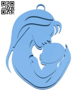 Mother’s day pendant H002934 file stl free download 3D Model for CNC and 3d printer