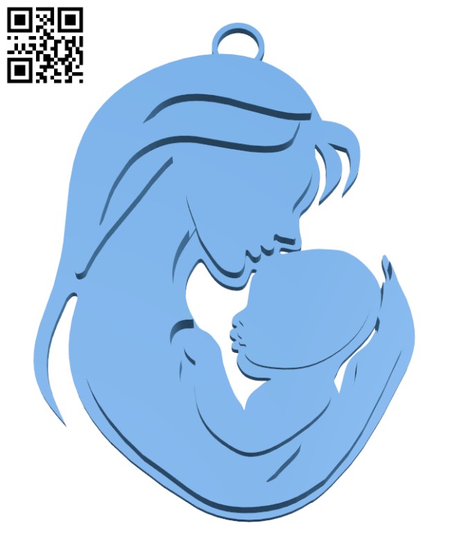 Mother's day pendant H002934 file stl free download 3D Model for CNC and 3d printer