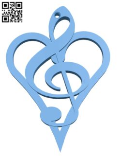 Music From the Heart – Pendant H002816 file stl free download 3D Model for CNC and 3d printer