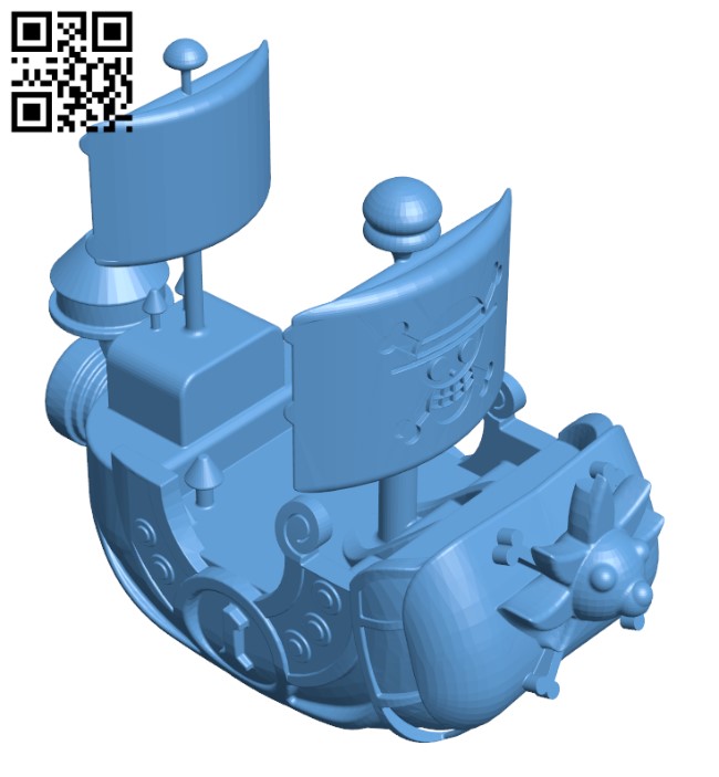 One Piece -Thousand Sunny H002868 file stl free download 3D Model for CNC and 3d printer
