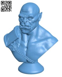 Orc bust H002818 file stl free download 3D Model for CNC and 3d printer