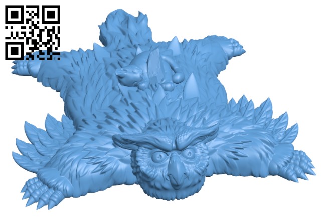 Owlbear skin rug H003210 file stl free download 3D Model for CNC and 3d printer