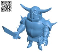P.E.K.K.A LV.1 Clash Royale – Clash of Clans H002576 file stl free download 3D Model for CNC and 3d printer