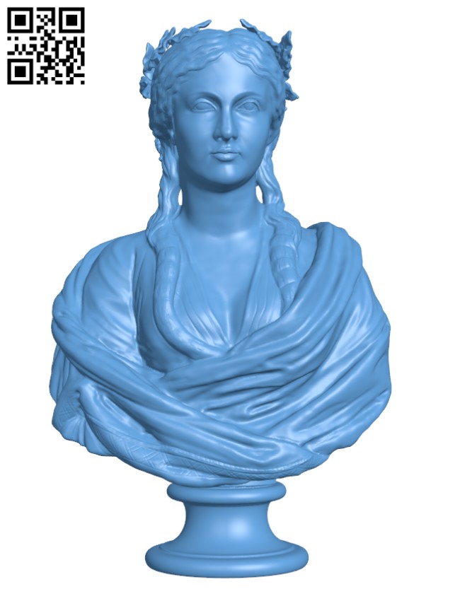 Poetry or a Young Woman of Paros H002466 file stl free download 3D Model for CNC and 3d printer