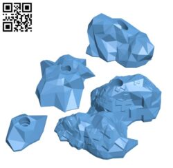 PolyRocks – Climbing holds H002518 file stl free download 3D Model for CNC and 3d printer