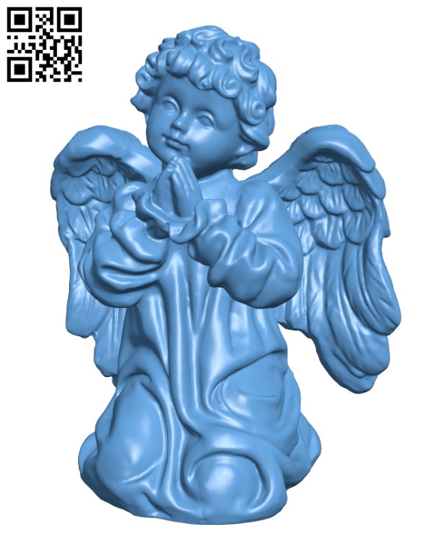 Praying angel H002941 file stl free download 3D Model for CNC and 3d printer