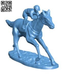 Race Horse and Jockey H002635 file stl free download 3D Model for CNC and 3d printer