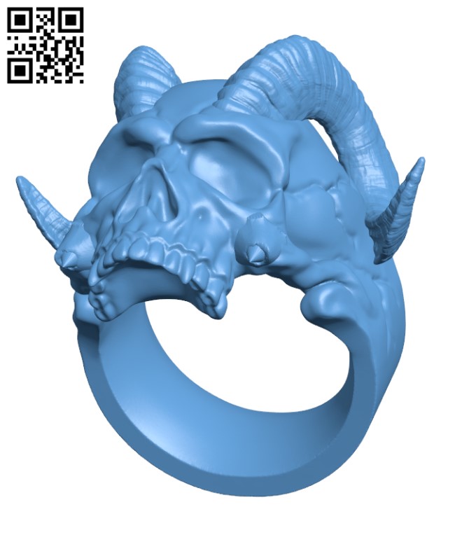 Ram horn ring H002355 file stl free download 3D Model for CNC and 3d printer