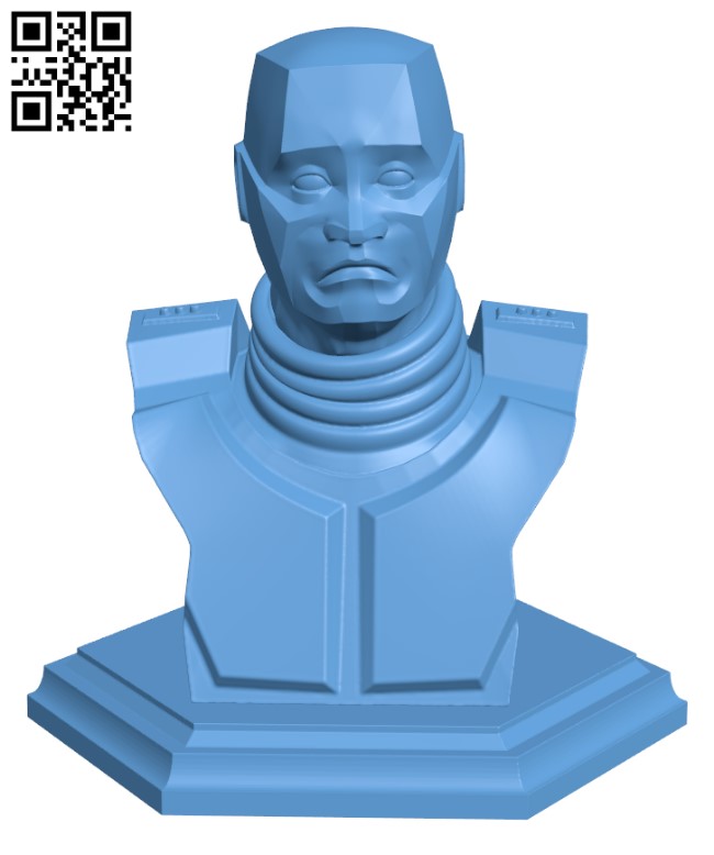 Red Dwarf - Kryten Bust H003213 file stl free download 3D Model for CNC and 3d printer