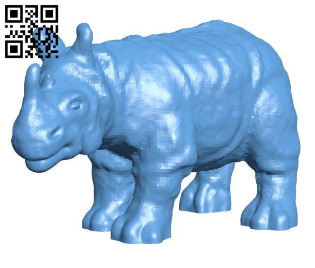 Rhinoceros H002640 file stl free download 3D Model for CNC and 3d printer