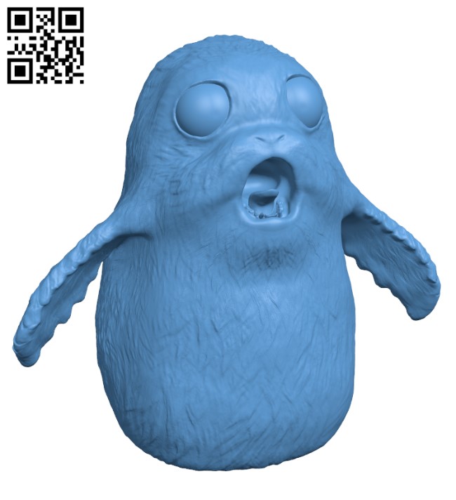 Screaming Porg - Star Wars H002944 file stl free download 3D Model for CNC and 3d printer