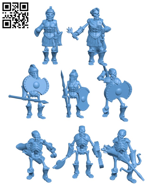 Skeleton Horde for Dungeons and Dragons H003189 file stl free download 3D Model for CNC and 3d printer