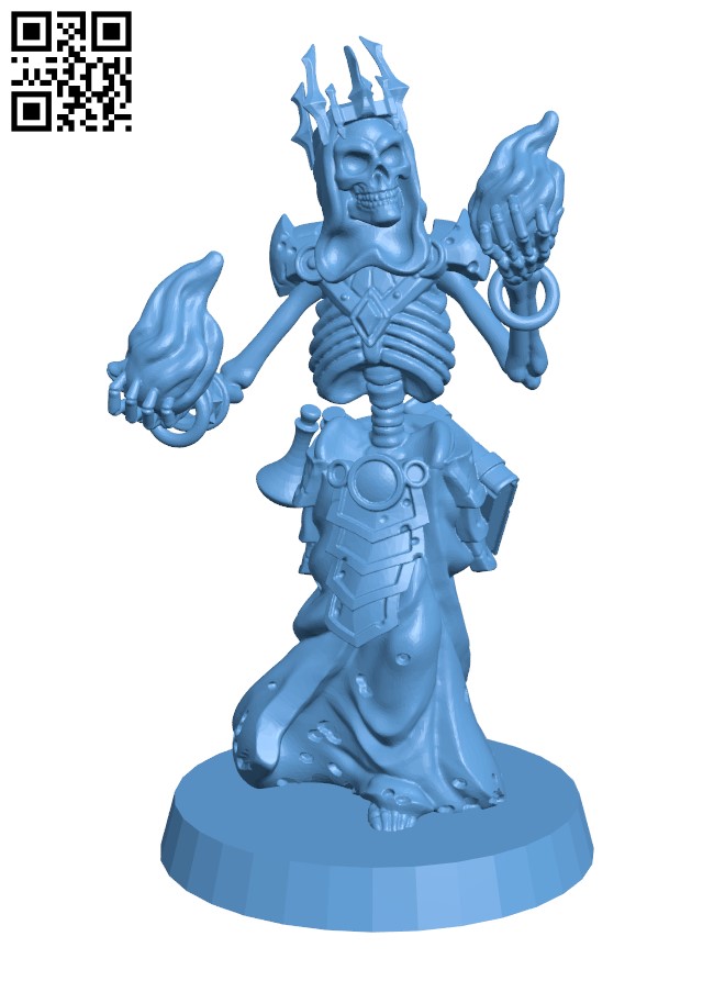 Skeleton Mage - Arcane Fire H003190 file stl free download 3D Model for CNC and 3d printer