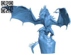 Skyrim Frost Dragon H002702 file stl free download 3D Model for CNC and 3d printer