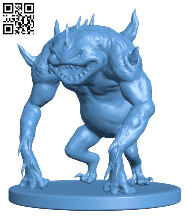 Slaad - Death H002526 file stl free download 3D Model for CNC and 3d printer