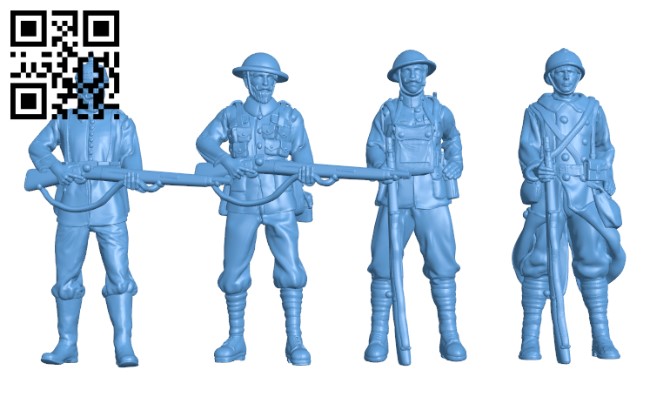 Soldiers -Total war 1915 H002828 file stl free download 3D Model for CNC and 3d printer