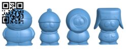 South Park – Cartman, Stan, Kyle and Kenny H003191 file stl free download 3D Model for CNC and 3d printer