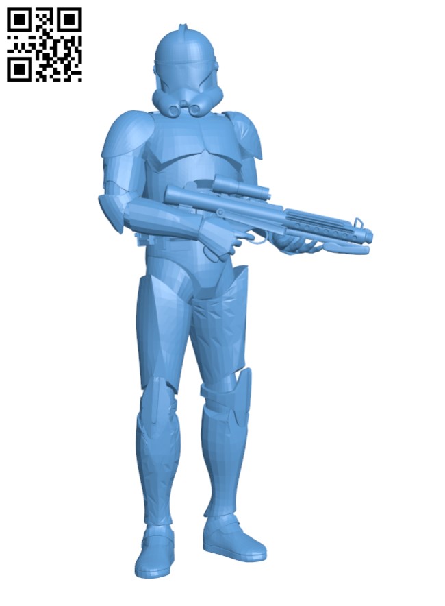 Stormtrooper - Star Wars H002830 file stl free download 3D Model for CNC and 3d printer