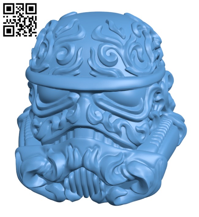 Stormtrooper helmet H002709 file stl free download 3D Model for CNC and 3d printer
