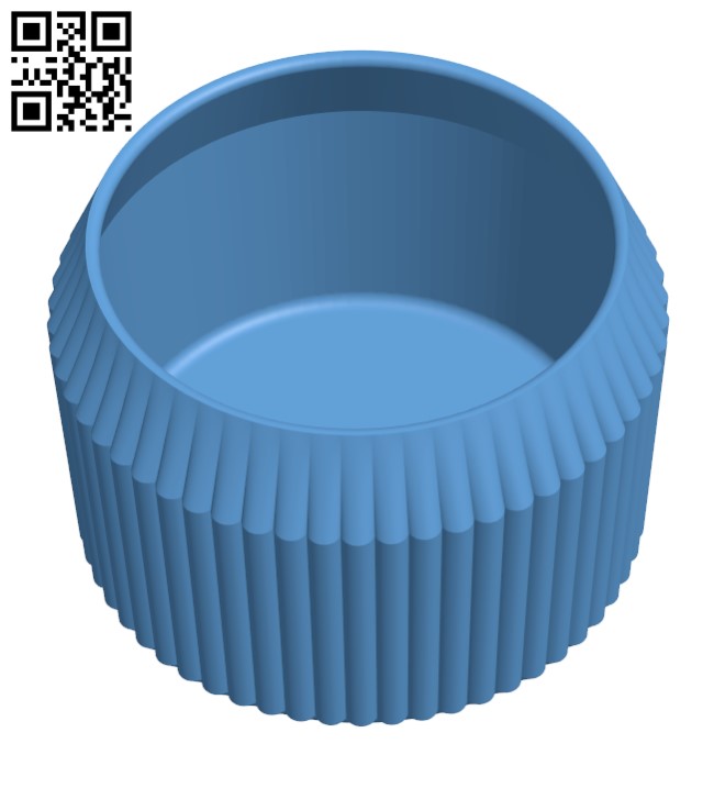 Striped Pot H003044 file stl free download 3D Model for CNC and 3d printer