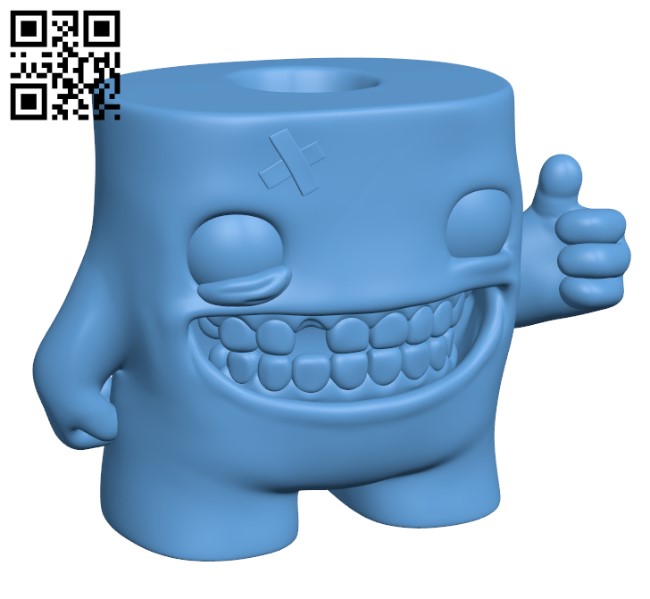 Super Meat Boy - Wacom Pen Stand H003001 file stl free download 3D Model for CNC and 3d printer